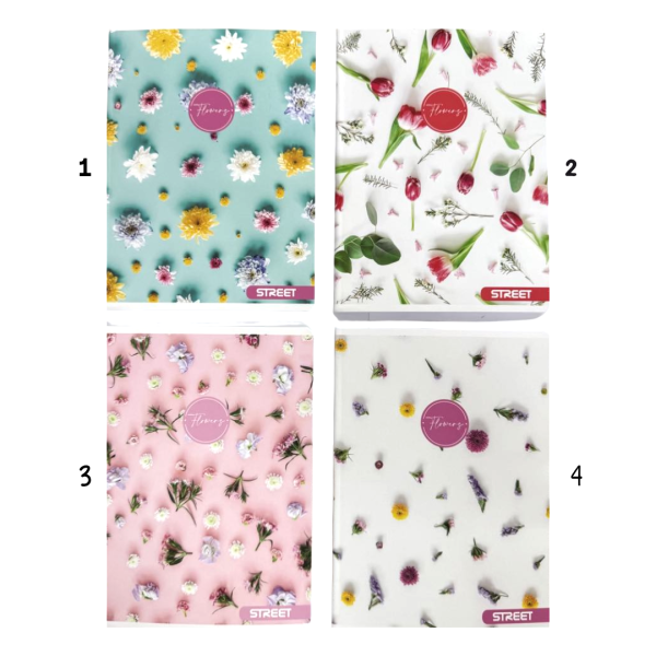 Τετράδιο Ριγέ STREET FLOWERS A5 54φυλ. (80gr)