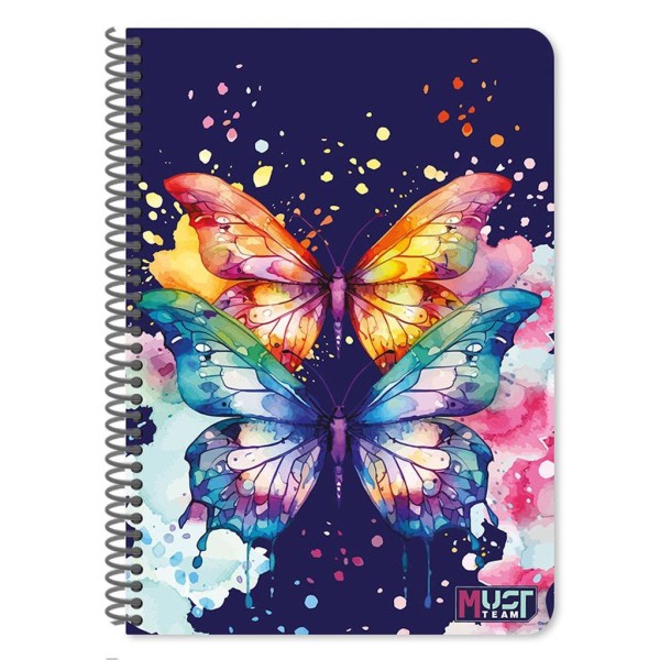 Τετράδιο Σπιράλ 17x25 2Θ 60Φ MUST TEAM CUTE