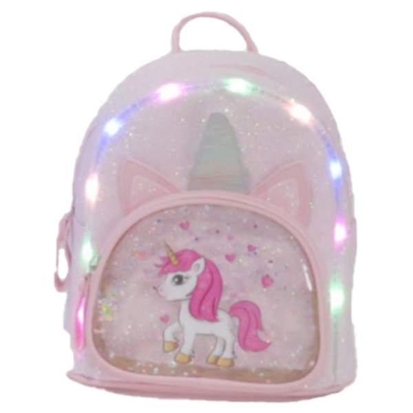 Παιδική Τσάντα πλάτης UNICORN με glitter και LED