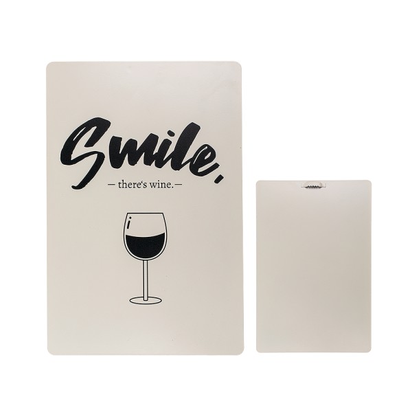 Μεταλλική Πινακίδα SMILE THERE'S WINE ca. 20x30 cm