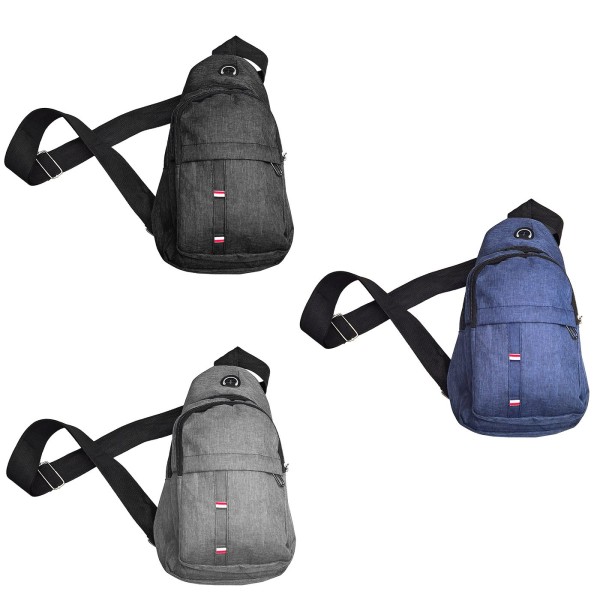 Τσαντάκι Ώμου Χιαστί 3 zip 30x16x10cm