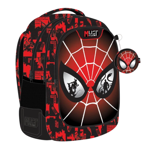 Σχολική Τσάντα Πλάτης Δημοτικού Must Team SPIDERMAN με 3 Θήκες