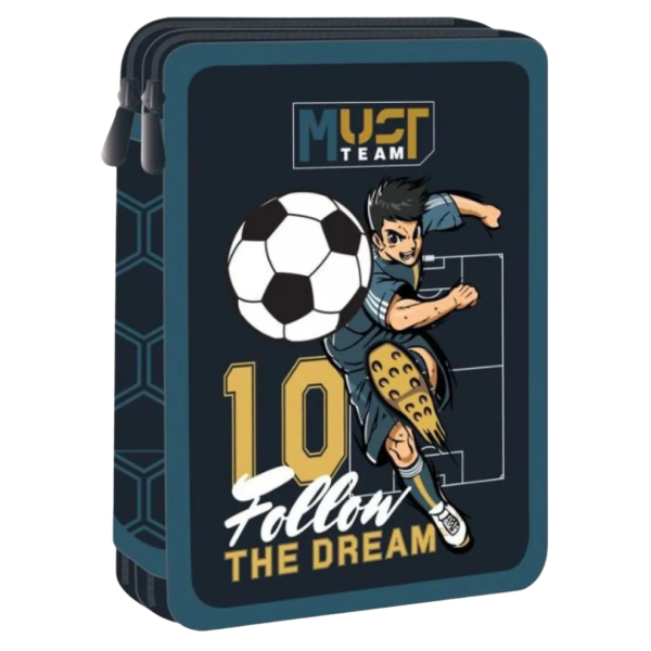 Κασετίνα Γεμάτη Διπλή Must Team FOOTBALL Follow The Dream 15x21cm