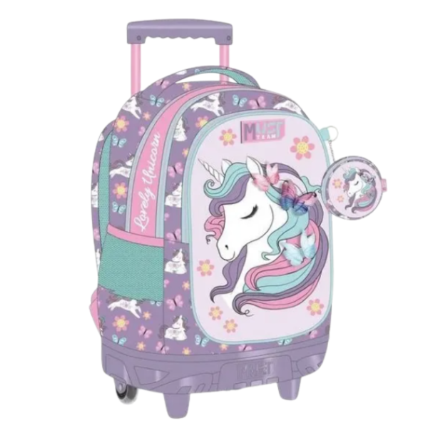 Σχολική Τσάντα Τρόλεϊ Δημοτικού Must LOVELY UNICORN με 3 θήκες