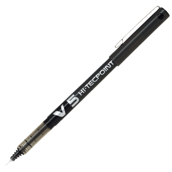 Στυλό Υγρής Μελάνης PILOT V5 HI-TECPOINT 0.5mm ΜΑΥΡΟ