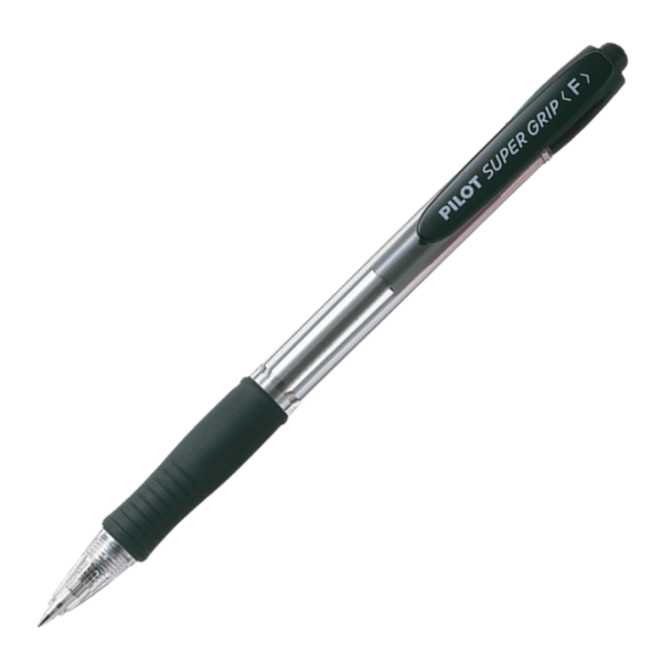 Στυλό PILOT SUPER GRIP 0.7mm Fine ΜΑΥΡΟ