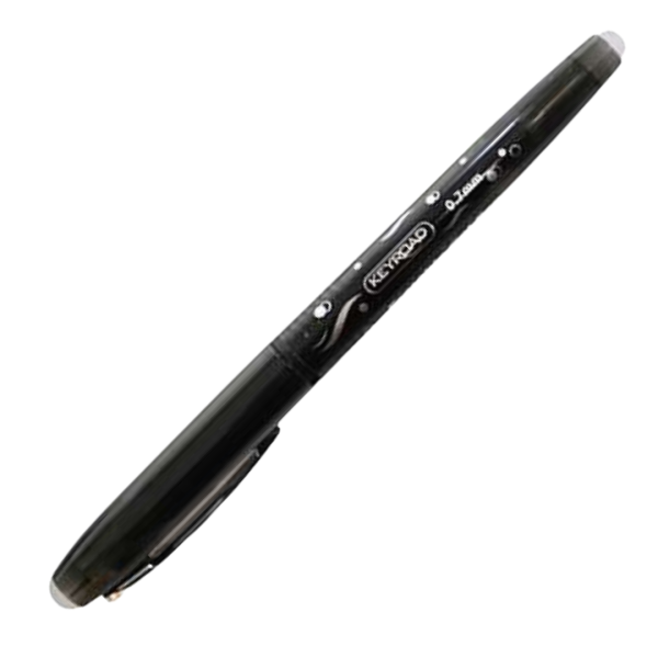Στυλό Gel που σβήνει Keyroad 0.7mm Erasable MΑΥΡΟ