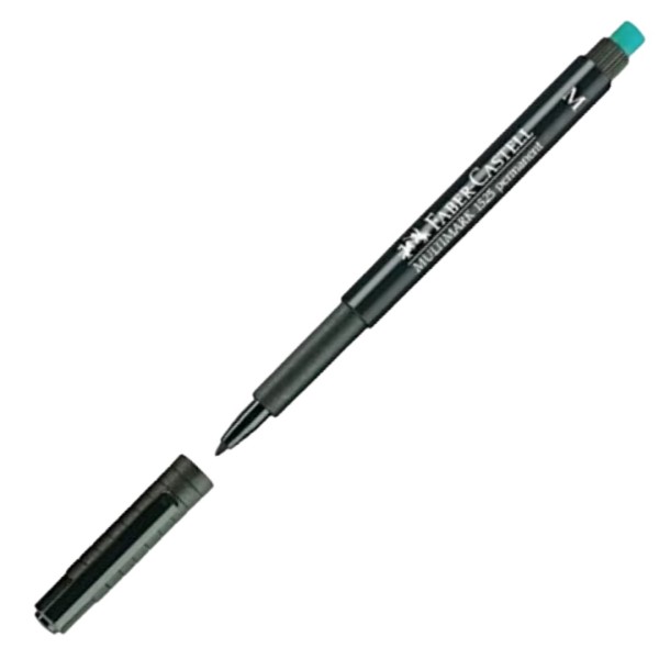 Μαρκαδόρος Faber Castell PERMANENT Διαφανειών MEDIUM ΜΑΥΡΟ