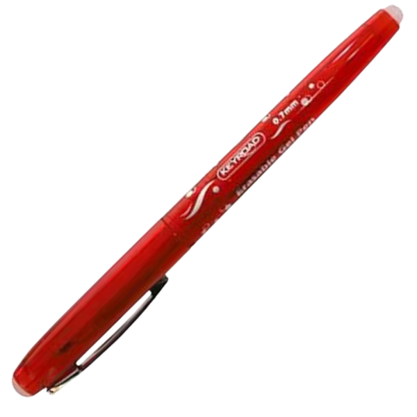 Στυλό Gel που σβήνει Keyroad 0.7mm erasable ΚΟΚΚΙΝΟ