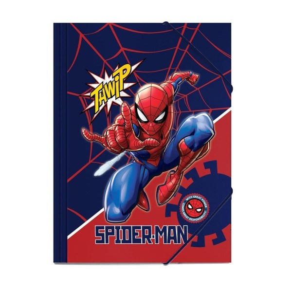Φάκελος με Λάστιχο Χάρτινος 25x35 Must Team SPIDERMAN