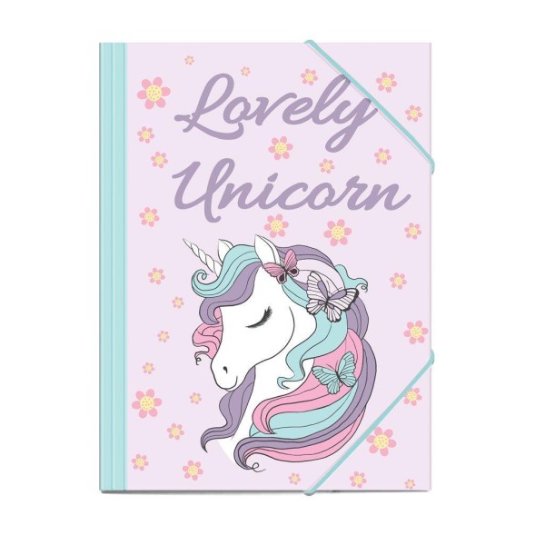 Φάκελος με Λάστιχο Χάρτινος 25x35 Must Team LOVELY UNICORN