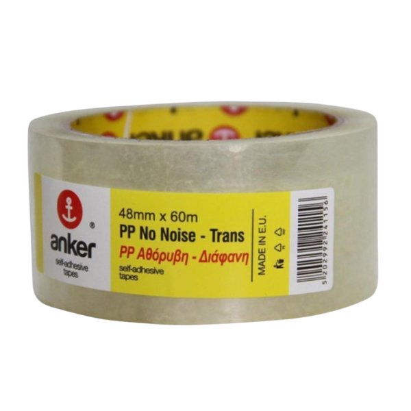Ταινία Συσκευασίας ANKER ΡΡ Αθόρυβη ΔΙΑΦΑΝΗ 48mm X 60m