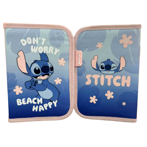 Σχολική Κασετίνα Διπλή DISNEY STITCH Don't worry Beach Happy