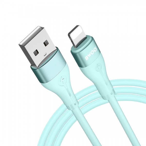 Καλώδιο BWOOD Silikone USB A/LIGHTNING 3A X-280L GREEN