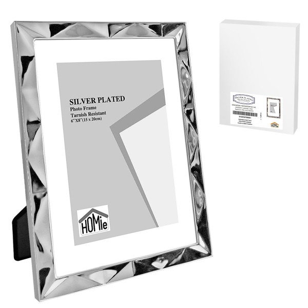 Κορνίζα Επάργυρη ΠΟΛΥΓΩΝΟ Σχέδιο 15x20cm