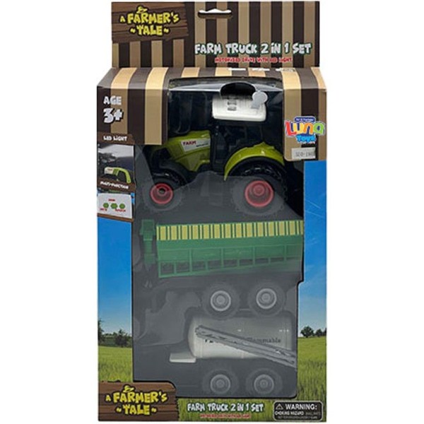 Τρακτέρ ΦΑΡΜΑ Σετ Luna Toys με ήχο και φως 19,5x10x28,5εκ.