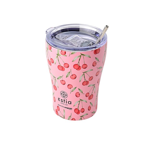 Θερμός Coffee Mug SAVE THE AEGEAN 350ml CHERRY ROSE