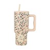 Θερμός Straw Tumbler XL SAVE THE AEGEAN 900ml BLOOM BEIGE