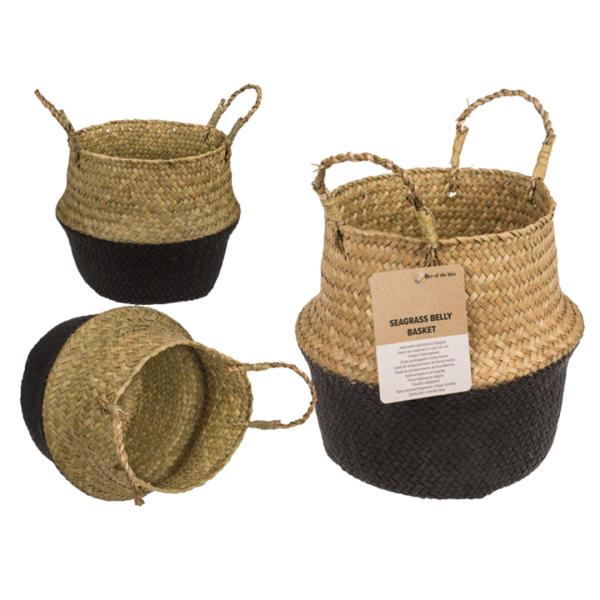 Τσόχινο καλάθι σε ΜΑΥΡΟ Χρώμα  D-17cm 20x17cm