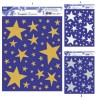 Αυτοκόλλητα LEBEZ Christmas GLITTER ΑΣΤΕΡΙΑ WINDOW 30x37cm