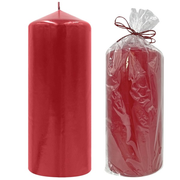 Κερί Κολώνα ΚΟΚΚΙΝΟ Μεταλιζέ 7x10cm