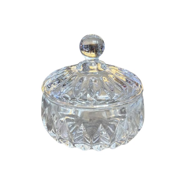 Φοντανιέρα Γυάλινη Στρογγυλή με Ρόμβους