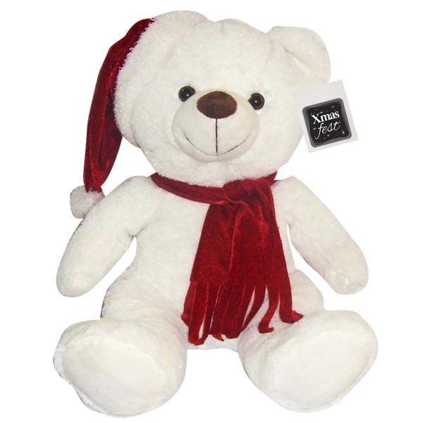 Αρκουδάκι Xmas με Κασκόλ 30cm