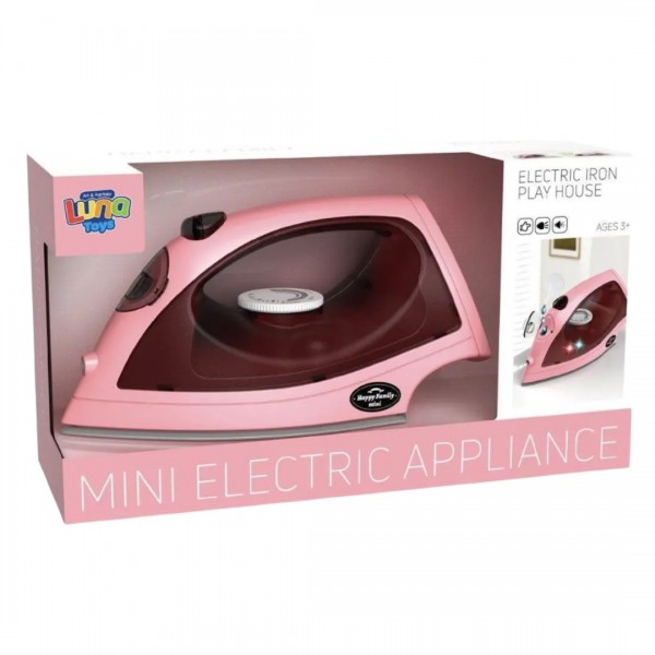 Σίδερο ΡΟΖ με φως, ήχο και καπνό LUNA TOYS