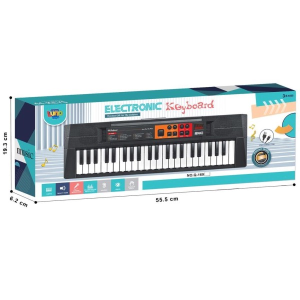 Αρμόνιο Luna Toys 44 Κλειδιών με Μικρόφωνο και USB 55x6,2x19,3εκ.
