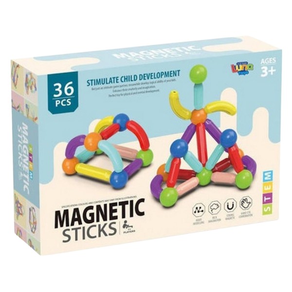 Μαγνητικά τουβλάκια STEM 36 τεμαχίων