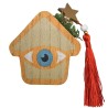Σπίτι με Ματάκι Ξύλινο Επιτραπέζιο Διακοσμητικό 14,5x14cm
