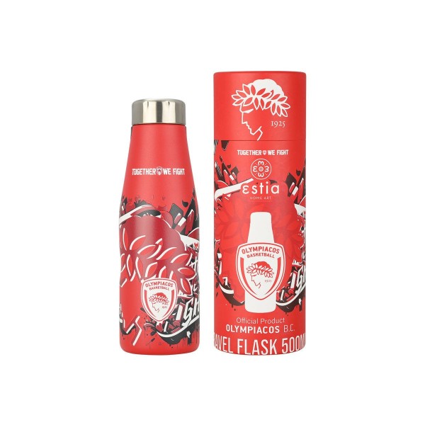 Θερμός Travel Flask OLYMPIACOS BC EDITION TOGETHER WE FIGHT 500ml