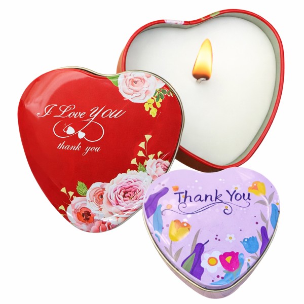 Κερί Αρωματικό σε Μεταλλικό Κουτί ΚΑΡΔΙΑ 7,5x7,5x4cm