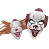 Αποκριάτικη Μάσκα Τρόμου Κλόουν Pennywise Style με Μαλλιά