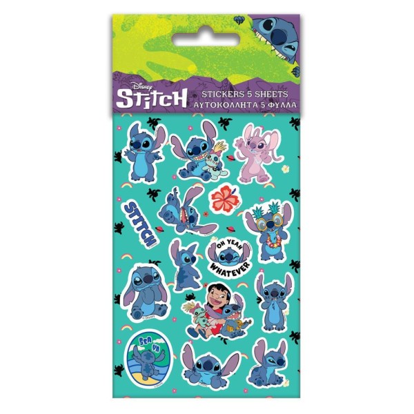 Αυτοκόλλητα 8x12 5φύλλα LILO & STITCH
