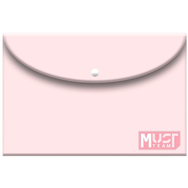 Φάκελος Κουμπί Α4 MUST ΡΟΖ Ανοιχτό