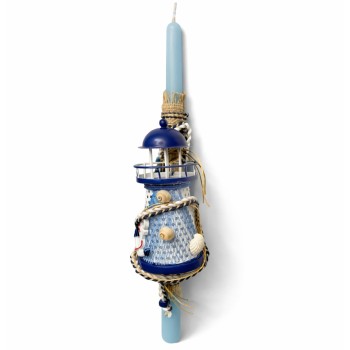 Λαμπάδα Γαλάζια με...