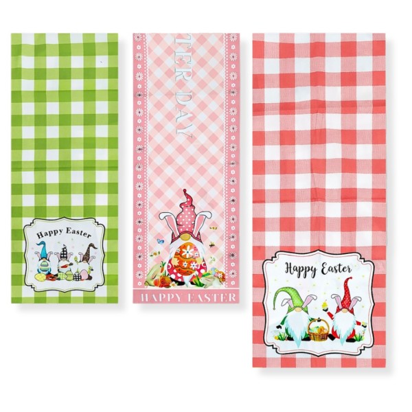 Πασχαλινό Runner Καρώ HAPPY EASTER