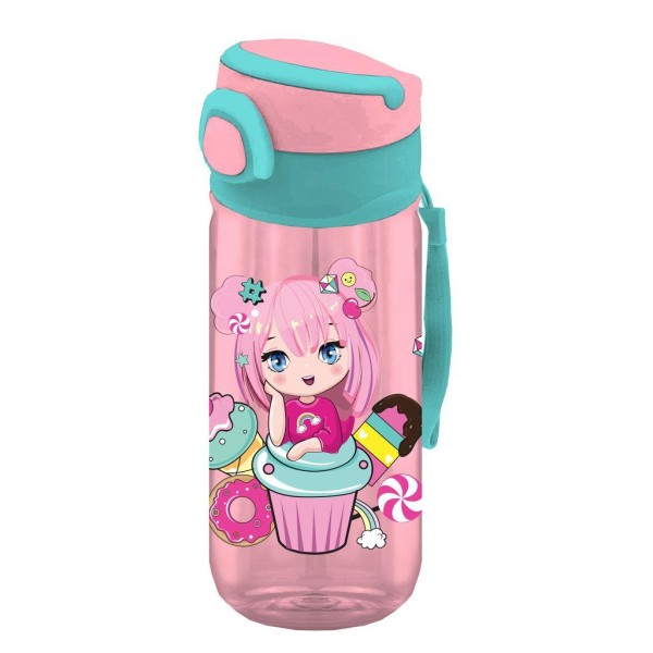 Παγούρι Πλαστικό MUST TEAM 500 ml με Καλαμάκι