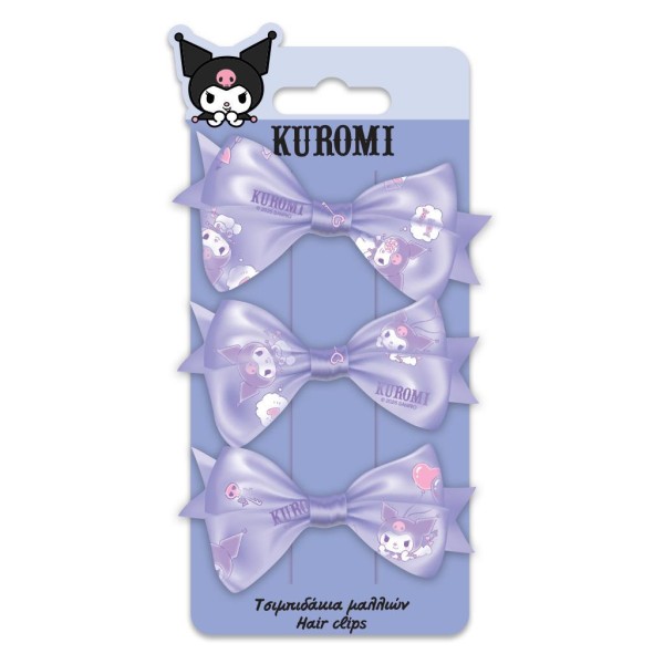 Τσιμπιδάκια Μαλλιών Σετ 3τμχ KUROMI