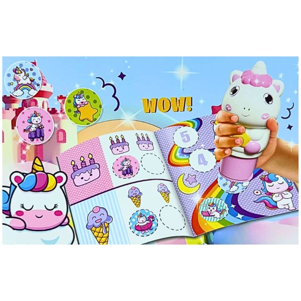 Stickers με Σφραγίδα Σετ 100τμχ UNICORN LUNA
