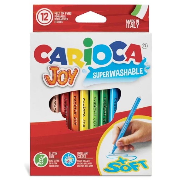 Μαρκαδόροι ζωγραφικής Carioca Super Joy 12χρωμ