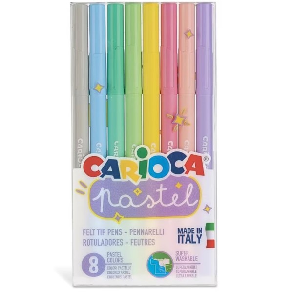 Μαρκαδόροι ζωγραφικής Carioca ΠΑΣΤΕΛ 8 χρώματα