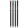 Μολύβι Faber Castell ΜΑΥΡΟ με Χρωματιστή Γόμα