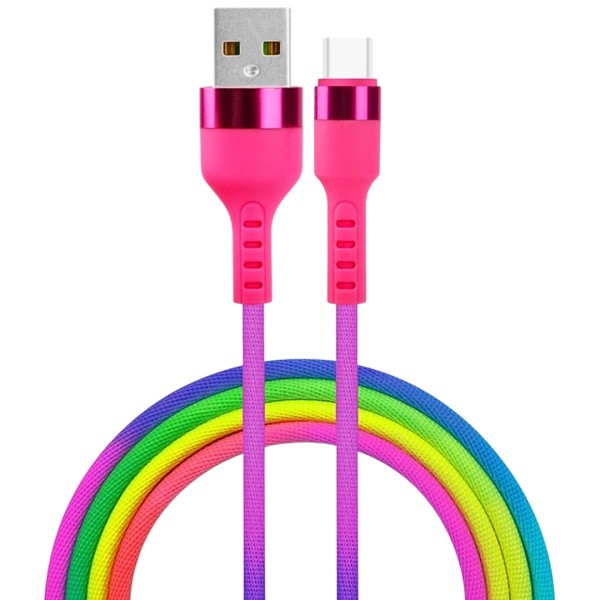 Καλώδιο SETTY USB A/USB C RAINBOW