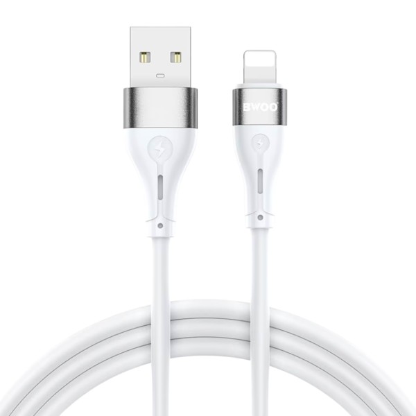 Καλώδιο BWOOD Silikone USB A/LIGHTNING 3A X-280L WHITE