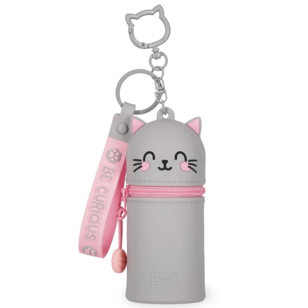 Πορτοφολάκι- Μπρελόκ Σιλικόνης Legami Mini Kawaii KITTY BE CURIOUS