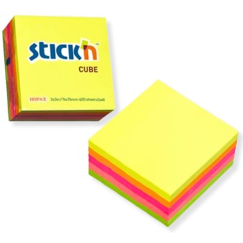 Χαρτάκια Stick'N ΚΥΒΟΣ NEON...