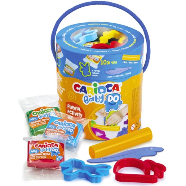 Πλαστοζυμαράκια Carioca Baby ΚΟΥΒΑΔΑΚΙ 10τμχ 40gr + ΕΡΓΑΛΕΙΑ