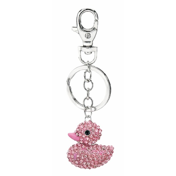 Μπρελόκ Ροζ ΠΑΠΑΚΙ με Στρας